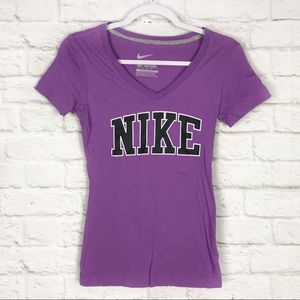 Nike SlimFit Purple Spellout Black / Purple Tshirt